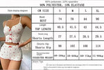 1 Set Sleepwear Women Pajamas Set Heart Print Soft Ribbed Fabric with Flirty Frill Trim Casual Top and Short Set Loungewear