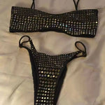 DEKA New Sexy Diamond Bikini Set Women Swimsuit Bandeau Biquini Push Up Swimwear Female Shiny Bathing Suits Bodysuit Beachwear