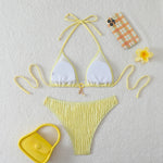 Sexy Blue White Yellow Strings Bikini 2026 Women Swimsuit Female Swimwear Thong Bikinis Set Brazilian Beach Bathing Suit Biquini