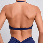 Women's Detachable Strap Yoga Bra Top Seamless Racerback Sweat-Wicking High Support for Yoga Running & Low Impact Workouts