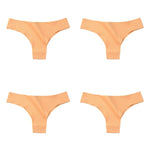 4Pcs/Set Cotton Panties Women Breathable Briefs Soild Underwear Female Underpants Low Waist Brazilian Panty Sexy Lingerie M-XL
