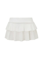Women's Mini Skirt Low Waist Solid Color Ruffle Hem Skirt Lingerie Sexy Hot Skirts Summer