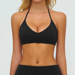 Hanging Neck Yoga Bra Women Sports Bra Breathable Shock Proof Gym Workout Fitness Push up Top Running Active Sportswear Vest Bra