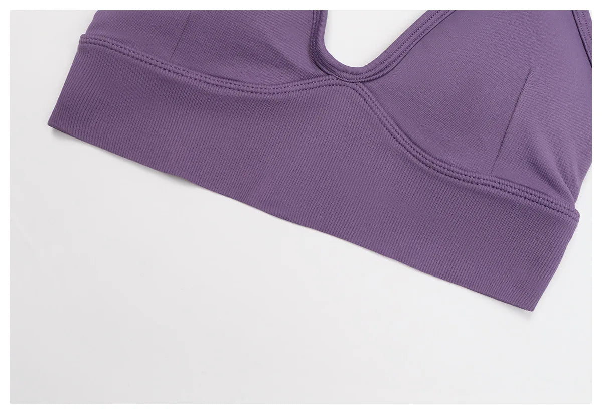 Breathable Sports Bra Fitness Top Women Yoga Bra Shockproof Crop Top Push Up Adjustable Shoulder Strap Sport Bra Gym Workout Top