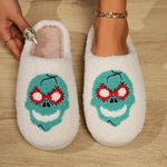 Women Cartoon Plush Slippers Winter 2024 Halloween Style Non Slip Warm Winter Home Slippers Ladies Casual Soft Sole Cotton Shoes