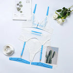 Sexy Bra & Briefs Gather Sets Seamless Sensual Transparent Thin Intimates Erotic Lingerie Suits Sexy Panties Underwear Set