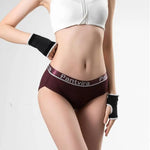Stripe Cotton Womens Panties Alphabet Printed Elastic waistband Lady Underpants Sexy Wrap Buttocks Knickers Cotton Crotch Briefs