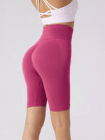 Seamless Three-Point Fitness Shorts Women High Waist Peach Buttock Lifting Sports Yoga Shorts