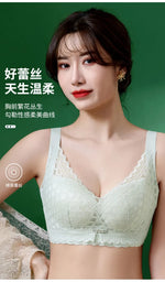 Women's Full Coverage Wire Free Bra Non-Foam Lace Bra Thin Sexy Lace Bra Plus Size 36-46CDE Push Up for Women Thin Latex Bra 46E
