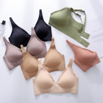 Women Wireless Leopard Seamless Bra Adjustable Non-Detachable Strap Removable Pad Intimates Skin-Friendly Underwear S-5XL