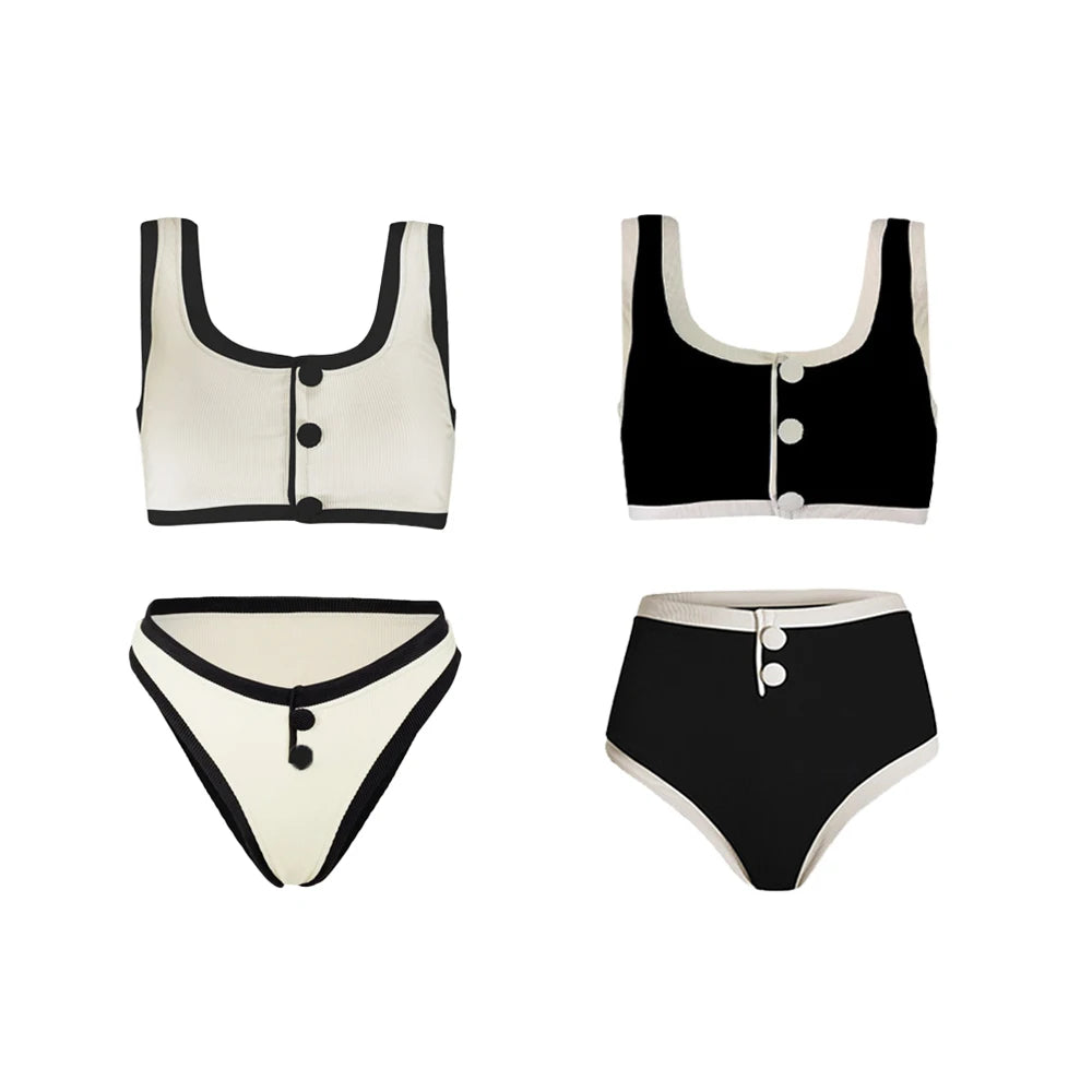 2024 Black White Retro One Piece Swimsuit Women Bow Tie Swimwear and Skirt Sexy Push Up Bathing Suit Monokini Beachwear Bodysuit