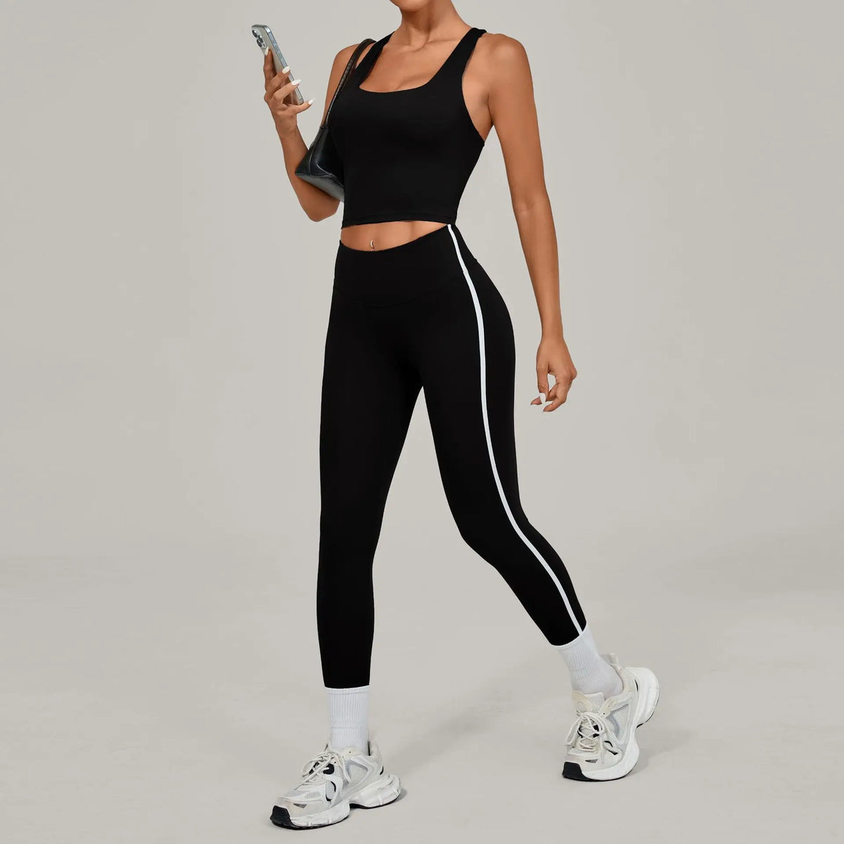 Women's Seamless Yoga Sets Sports Fitness Beauty Back Vest Hip-lifting Pants Slim-fit Suits Running Workout Gym Training Sets