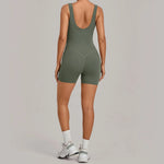 Women's Seamless Yoga Jumpsuits Fitness Sports Gym Beauty Backless Slim Fit Sling One-piece Running Workout Training Bodysuits