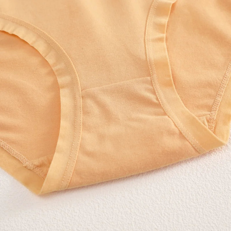 4Pcs/Set Women Cotton Briefs Seamless High Waist Breathable Underwear Female Stretch Comfortable Lingerie New solid color Panty