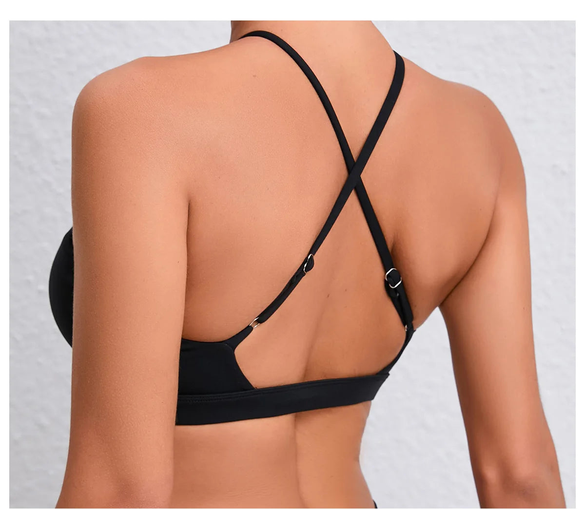 STOUREG Beautiful Back Sports Bra for Women GymYoga Bra Cross Back Running Sports Top Breathable Fitness Paded Sportswear