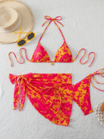 Halter Triangle String Bikinis 2026 Women Sexy Printed Swimsuit 3 Pieces Swimwear Female Bathers Bathing Swimming Swim Suit