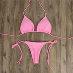 2026 Multicolor Textured Adjustable Tie Side Push Up Sexy Bikini Padded Swimwear For Women Beach Bathing Suit