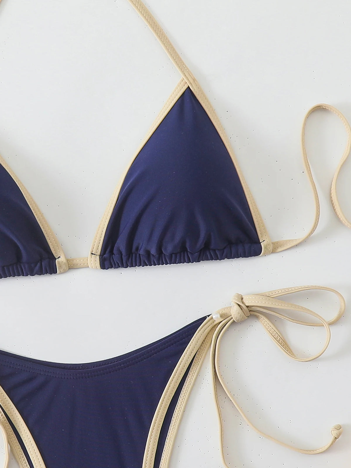 Halter Triangle String Thong Bikinis 2026 Women Sexy Swimsuit Solid Brazilian Swimwear Female Bathers Bathing Swimming Swim Suit