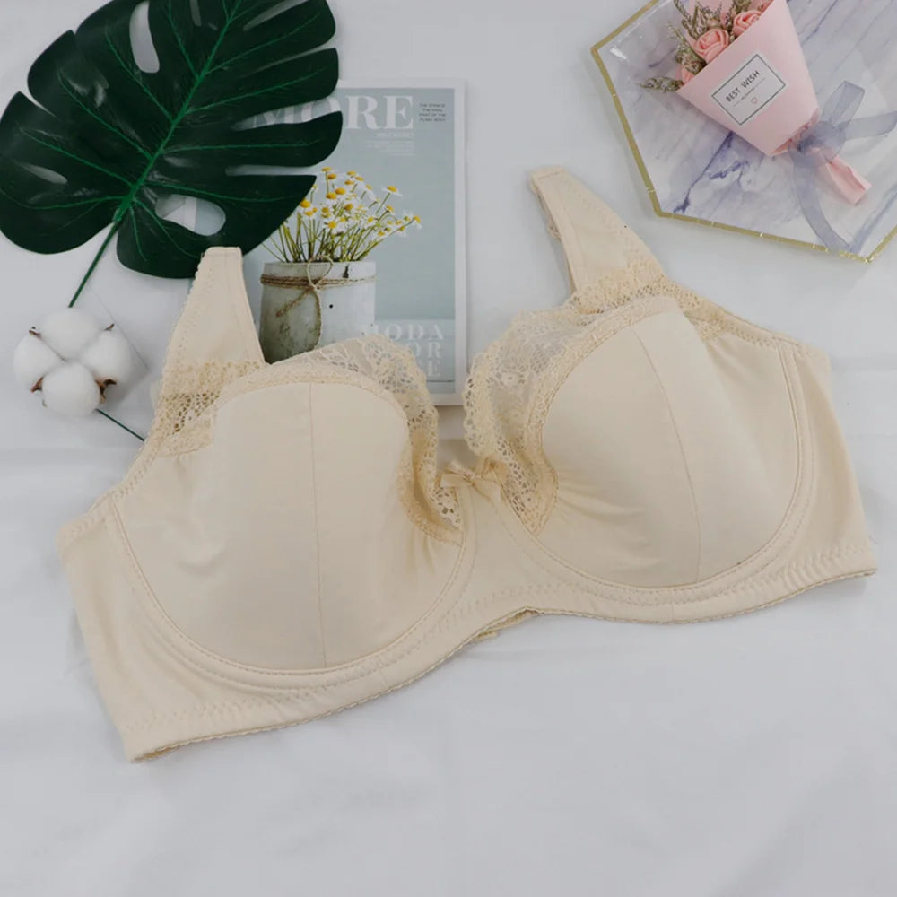 Plus Size Lace Bras For Women Lager Sexy Push Up Bra Bralette Comfortable Underwired Underwear Lingerie Tops BH D DD E F G Cup