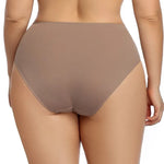 Beauwear Ultra Thin Elastic High Waist Panties for Women Underwear Ladies Big Size Briefs Plus Size Satin Sexy Female Panties