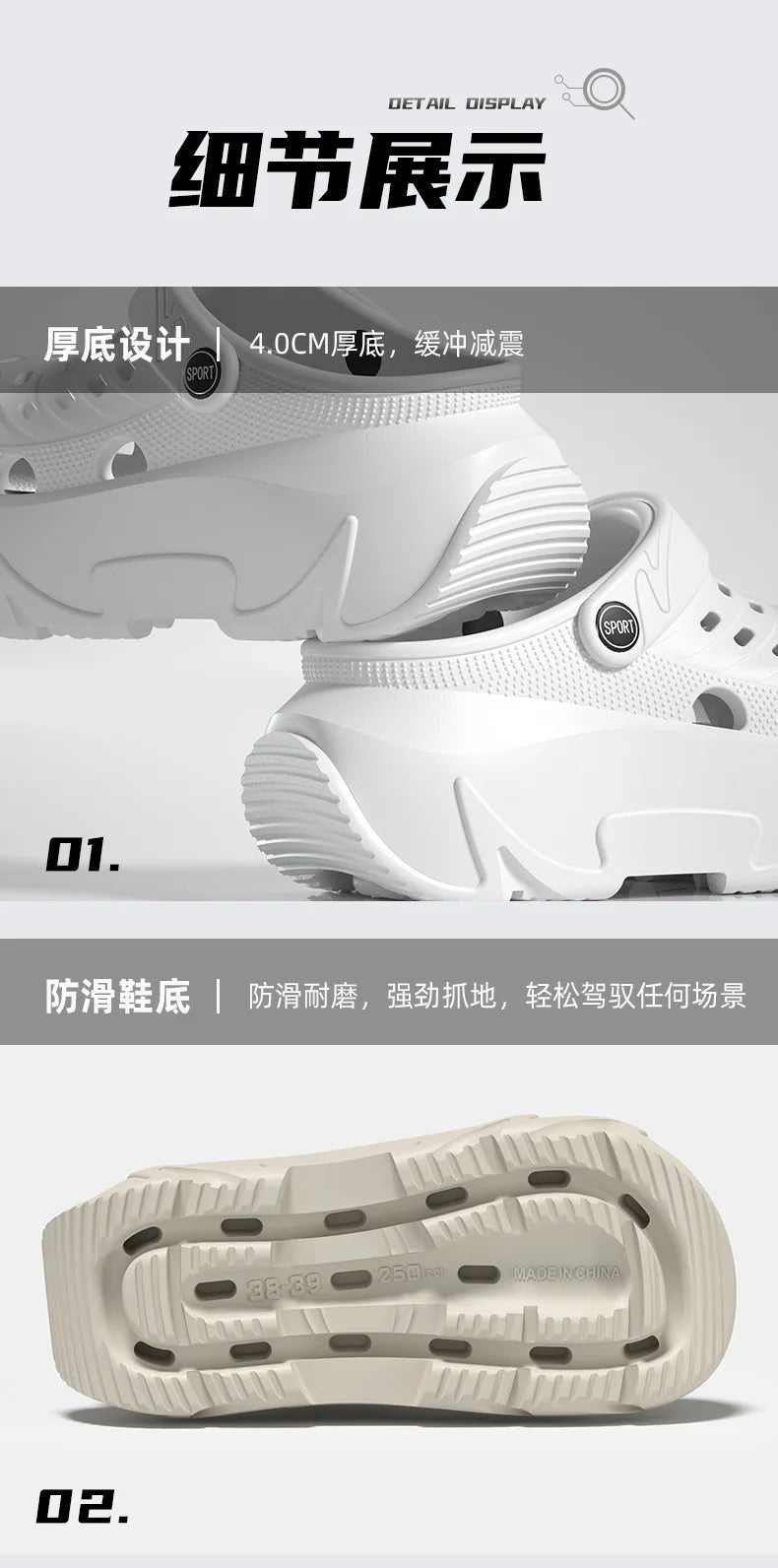Thick Sole Fashion Clogs For Women Summer Platform Shoes Soft EVA Girls Indoor Street Slippers FemaleLeisure Wedges Sandals