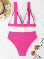 Sexy Bikinis 2025 Women Solid Swimsuit Women Padded Swimwear Female Beachwear Bathers Bathing Swimming Swim Suit
