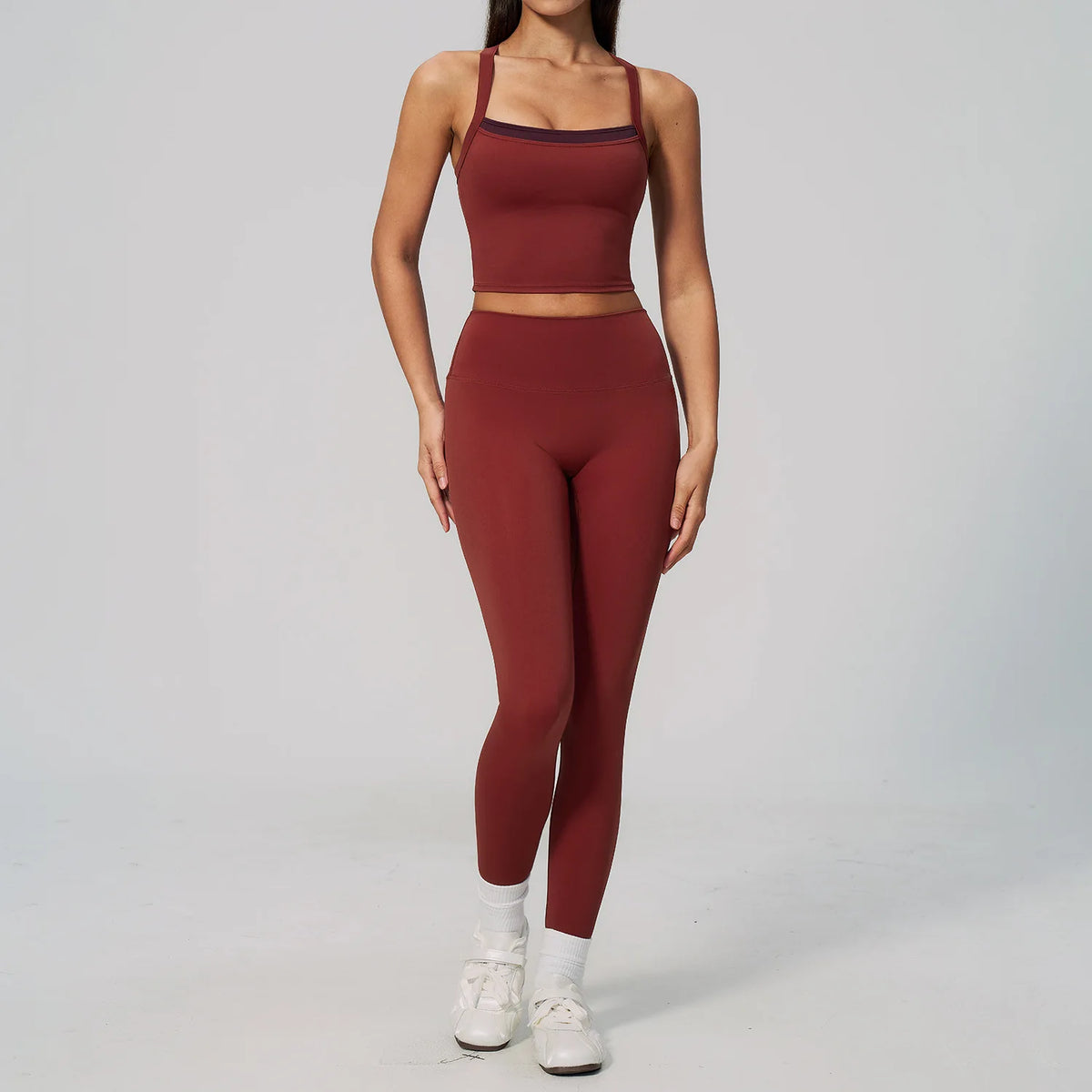 Yoga Set Women Tracksuit 2 Piece Gym Clothing Sportswear Running Tank Top Fitness Leggings Workout OutfitsAthletic Wear Suit