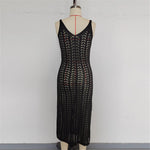 4 Color Hollow Out Sleeveless Crochet Knitted Tunic Beach Cover Up Cover-ups Beach Dress Beach Wear Beachwear Female Women K6783
