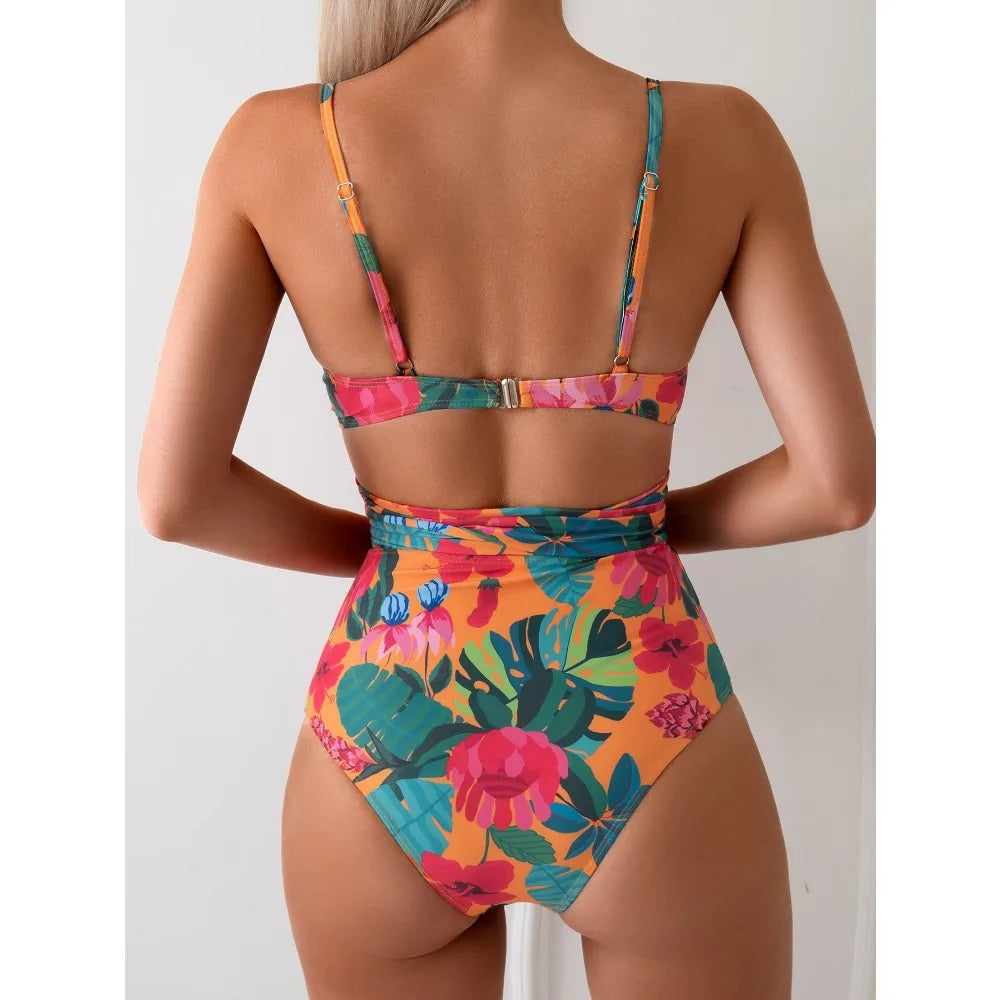 Push Up One Piece Swimsuit Female 2026 Swimwear Women Cut Out Bathing Suits Summer Beach Wear Backless Monokini Swimming Suit