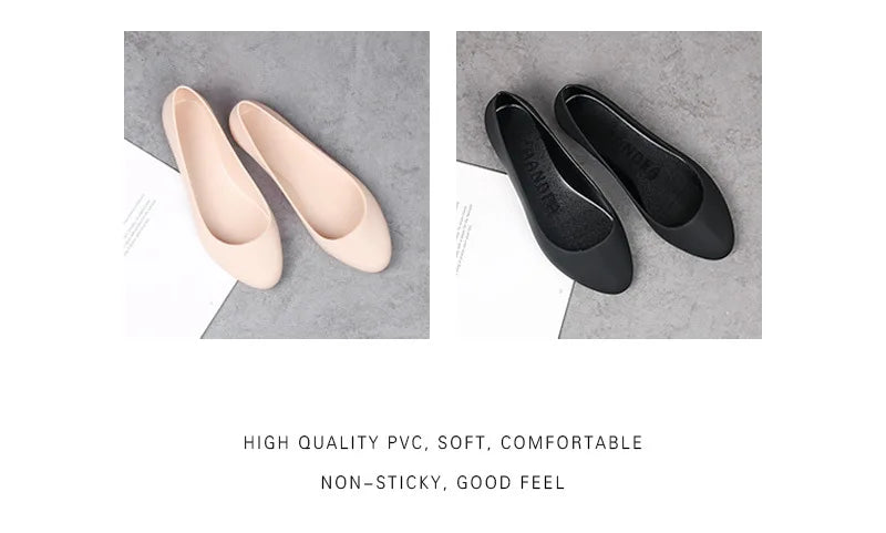 New ladies sandals soft pvc plastic flat non-slip women flat shoes 2022