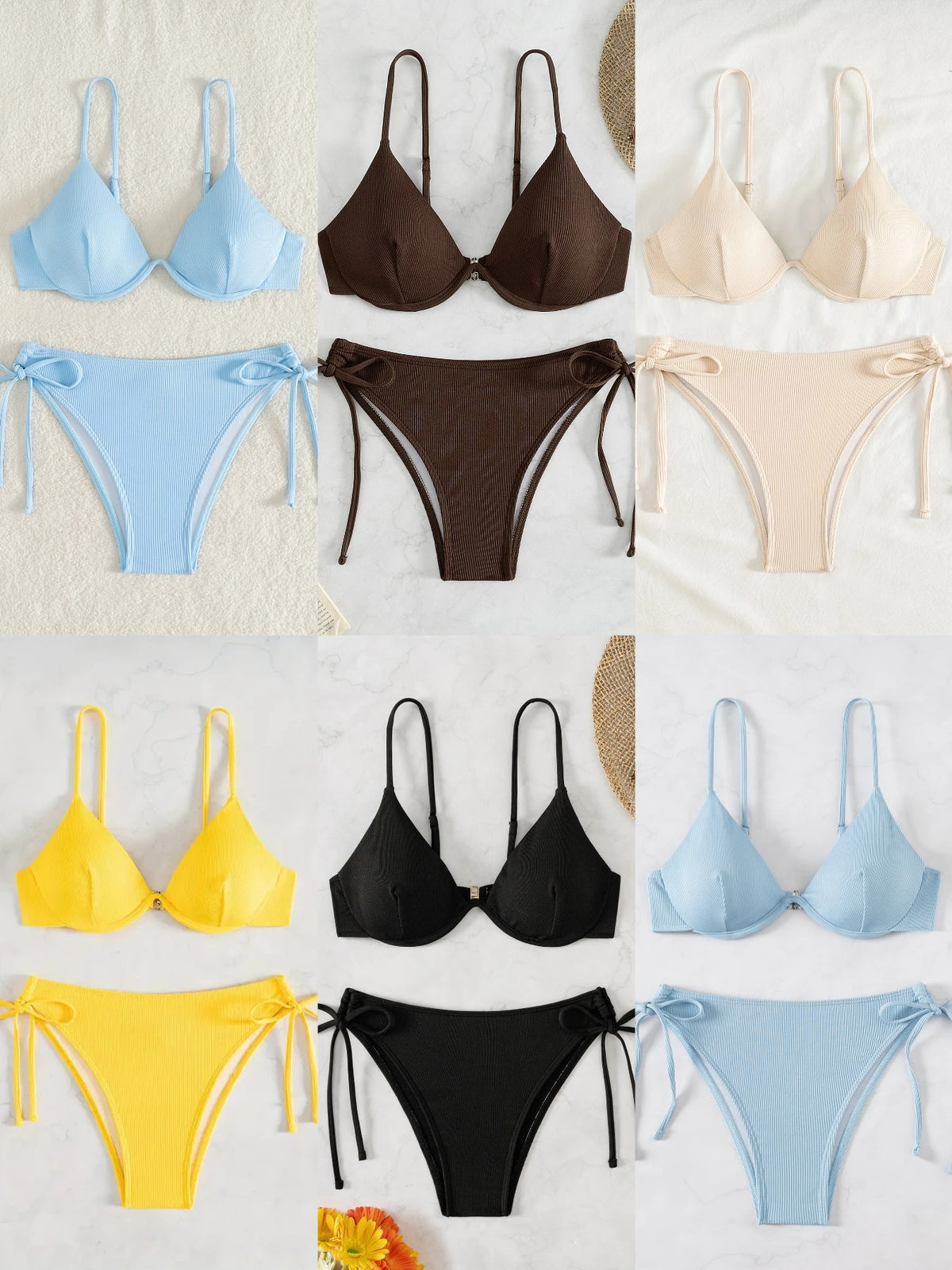 ZTVitality Solid Underwire Sexy Bikini 2025 New Arrival Biquini Padded Push Up Bandage Swimsuit Women Swimwear Summer Beachwear