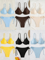 ZTVitality Solid Underwire Sexy Bikini 2025 New Arrival Biquini Padded Push Up Bandage Swimsuit Women Swimwear Summer Beachwear