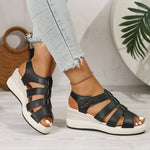 2026 New Ankle Buckle Women Wedge Sandals Patchwork Platform Sandals Breathable Comfort Non-slip Soft Sole Gladiator Shoes Women