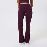 Hearuisavy Summer Woman Workout Flared Pants Leggings Pilates Fitness Trousers High Waist Butt Lifting Yoga Bell-Bottom Pants