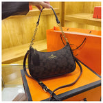 Women's Chain Bags Pvc Geometric Print Handbag Shoulder Crossbody Bag Women's Underarm Bag Suitable For Daily Outfit Matching