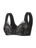 Women Front Closure Floral Lace Bra Wireless Wide Strap Breathable Anti Sag Support Daily Sleep Underwear Soutien Gorge Femme