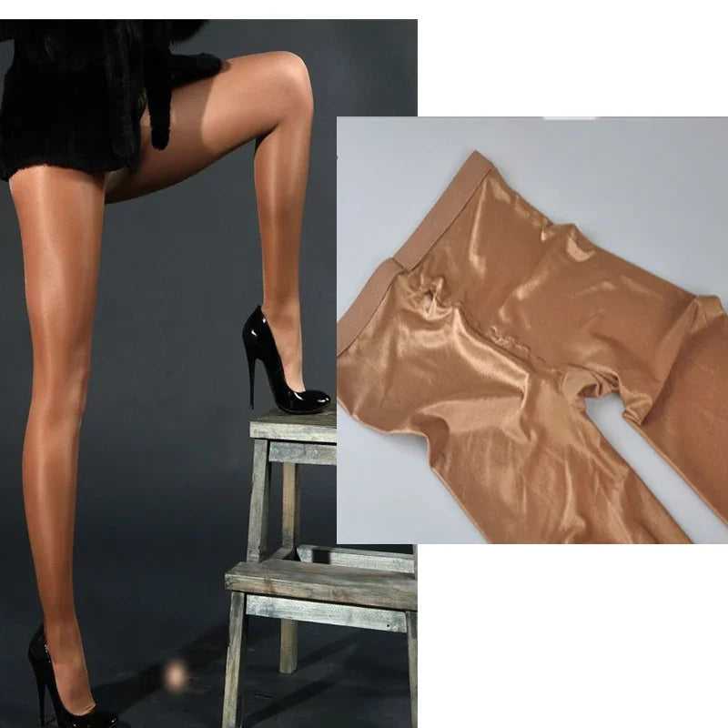 70D Shaping Pantyhose Women Sexy Tights Lingerie Stockings Shiny Satin Shape Stockings Dance Wear DS Nightclub