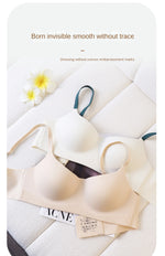 MOYISU Traceless Bra Women's Small Breasts Hold Together Without Underwire Comfort Skin Friendly Soft Support Bra Women's Bras