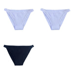 3Pcs/Set Women's Cotton Low-Rise Briefs with Mesh Side Panels Brazilian Panties Sexy Lingerie Comfy Breathable Underwear M-XL