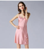100% Pure Silk Pajamas for Women Mulberry Silk Sexy Silk Suspenders for Women Sexy Nightwear Women's Nightie Sleepwear