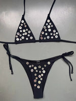 Sexy Brozing Diamond Bikini 2026 Women Luxury White Push Up Bandage Thong Swimsuit Summer Bathing Suit Micro Swimwear Biquini