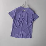 Women's Quick Drying Hollow out Back Sports T-Shirt Yoga Suit Top Short Sleeve Fitness Cover up