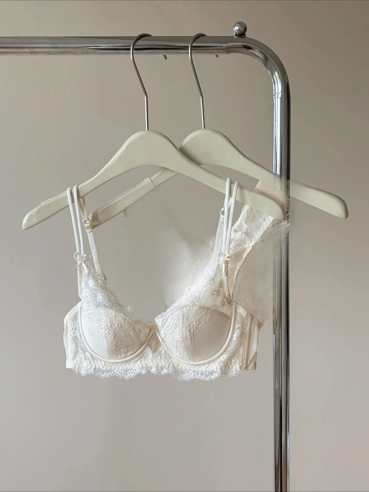 French Inspired Minimiser Bra Women Sexy Lingerie Set Large Chest Support Thin Comfort Half Cup Soft Underwire Anti Sagging