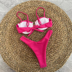 Push Up Bikinis 2025 Sexy Women Swimsuit Swimwear Female White Thong Bikini Set Biquini Bathing Suit Swimming Suits Beachwear