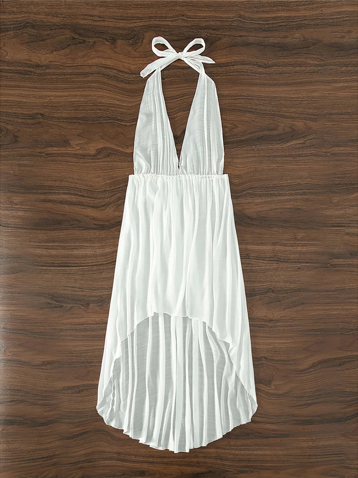 S - XL New Sexy Halter Deep V Neck Backless Tunic Beach Cover Up Cover-ups Beach Dress Beach Wear Beachwear Female Women K5213