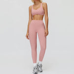 Women Yoga Suit Tracksuit Sports Bra High Waist Legging Shorts Outfit Gym Set Fitness Running Workout Clothes Push Up Sportswear