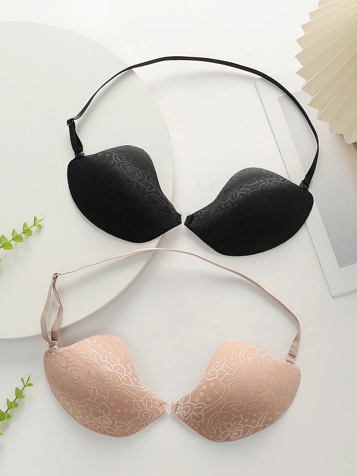 Invisible chest strap detachable women's bra gathered seamless adhesive evening dresses and parties braissere JB2511