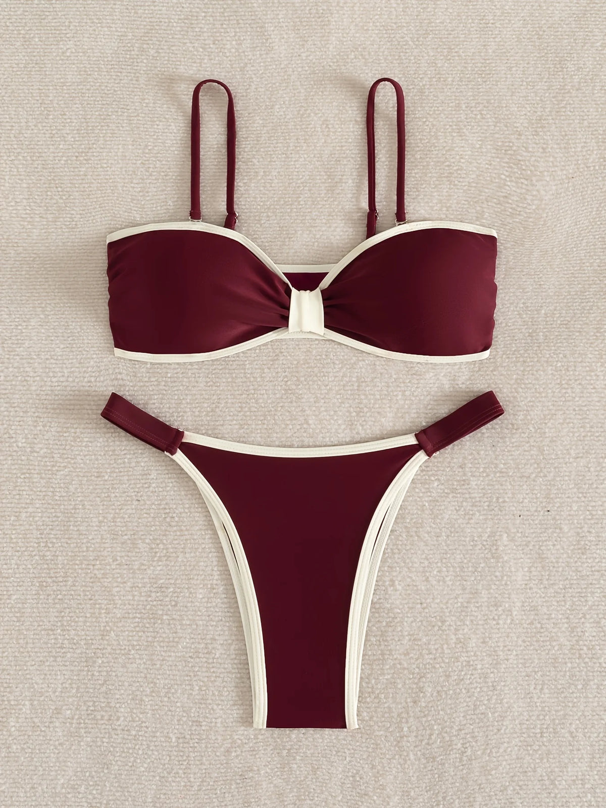 ZTVitality Sexy Patchwork Bikinis Push Up Bikini 2026 New Arrival Padded Bra Mid Waist Swimsuit Women Swimwear Summer Beachwear