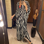 Sexy Zebra Printed V Neck Tunic Beach Cover Up Cover-ups Beach Dress Beach Wear Beachwear Beach Long Dress Female Women V4159