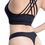 4Pcs/Set Cotton Panties Women Low-Rise Thong G-string Solid Breathable Stretchy Underwear Ladies Sexy T-back Lingerie M-XL